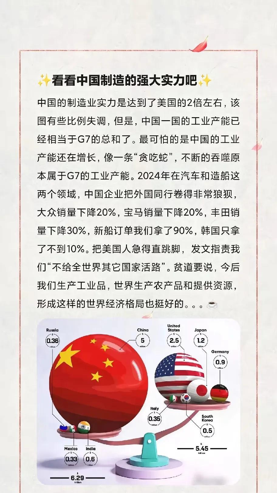 一张图看看中国制造现在厉害到什么地步了。#中国制造！# #中国制造业雄起# #说