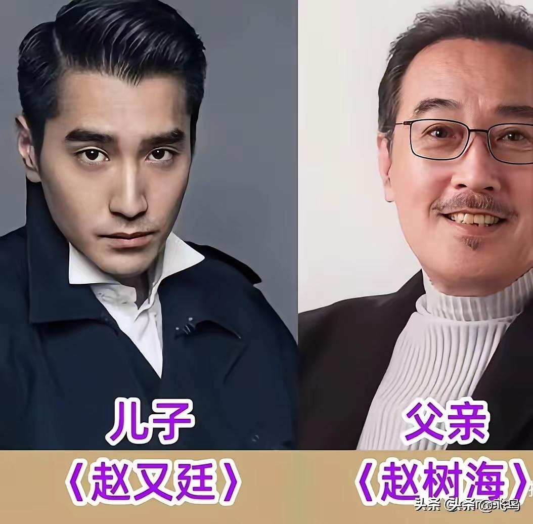 盘点娱乐圈里那些有名的父子档！赵又廷的爸爸赵树海，两个人都是演员呀。杜淳的爸爸杜