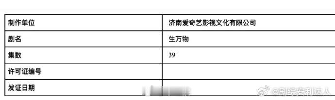 杨幂新剧生万物已过审 好消息！！！杨幂新剧生万物已经过审即将下证了了整部剧以天庙