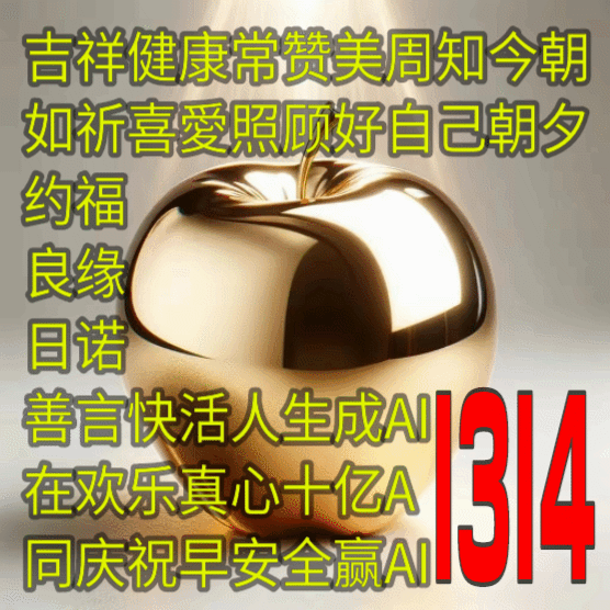 吉人天相善知庆祝：1314 
福曰相信自己幸福！ 
你相信吃亏是福吗？ 
相信则