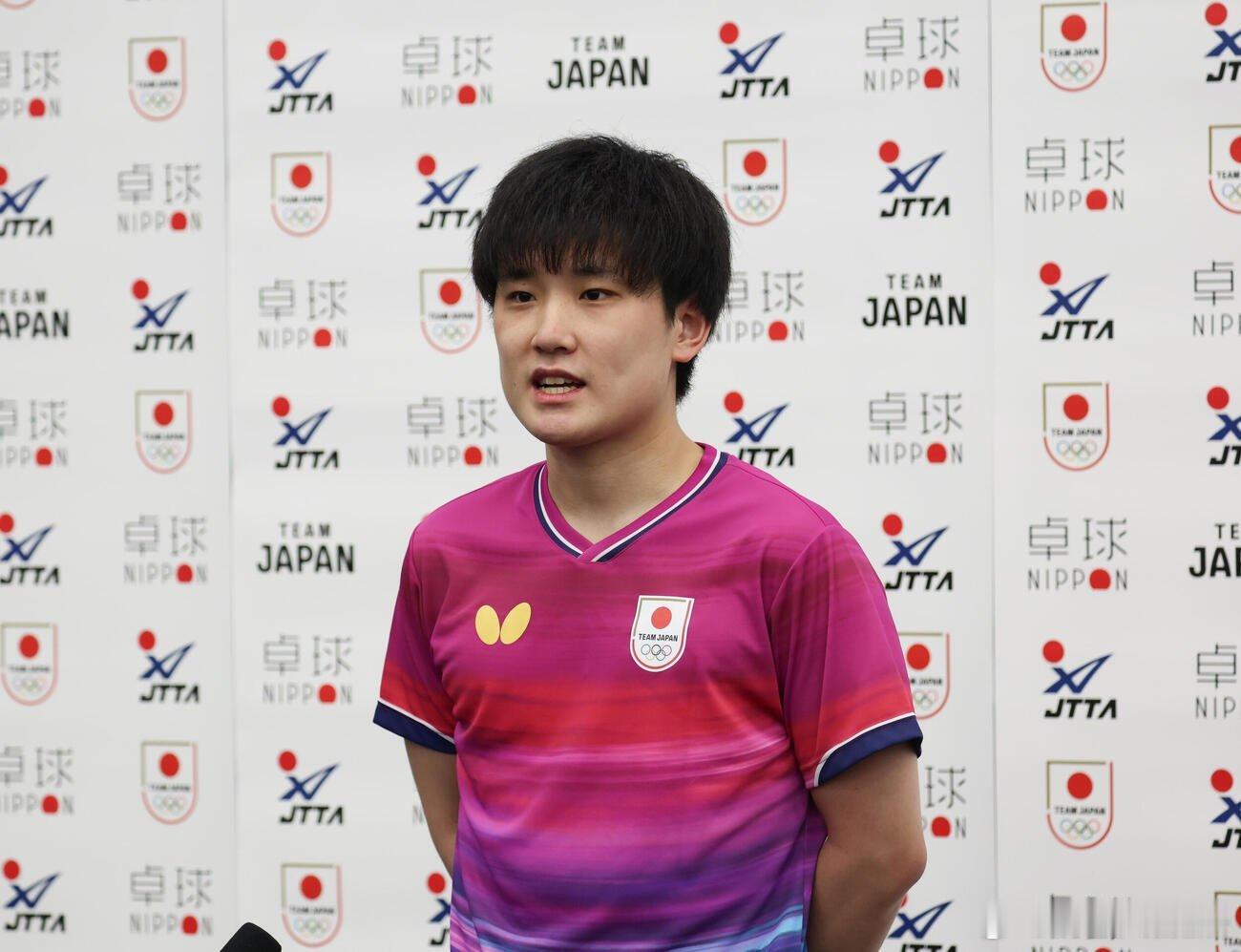 张本智和说日本夺冠概率比中国高日本乒乓球名古屋 亚运会 代表队17日在东 京都内