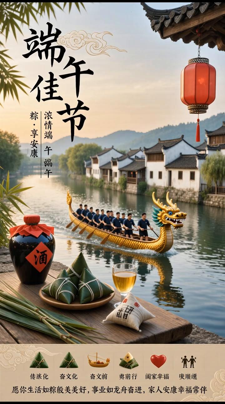 浓情端午端午，粽·享安康。
愿你生活如粽般美美好，事业如龙舟奋进，家人安康幸福常