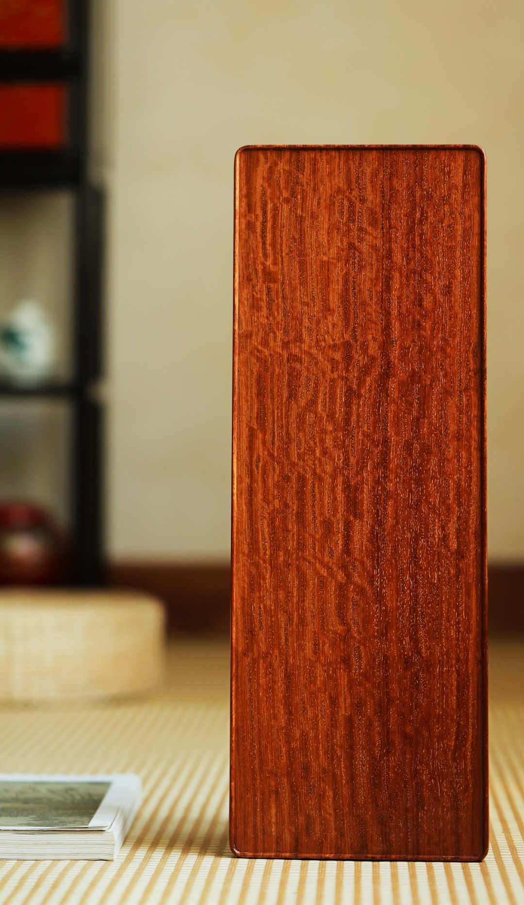 缅花 | 水波纹·干泡台缅花标本料，整木车制，水波荡漾，光面如镜，面板方正，通体