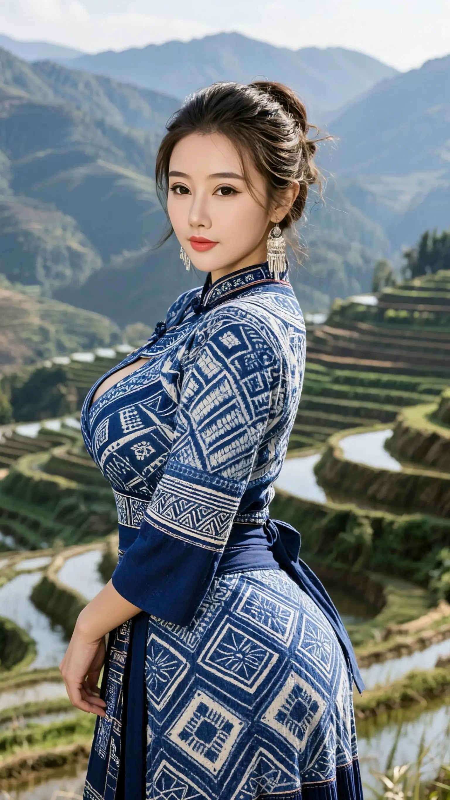 AI苗族写真风格组 ai创作全新升级 苗寨民族风情 苗家服就是美 苗寨的独特魅力