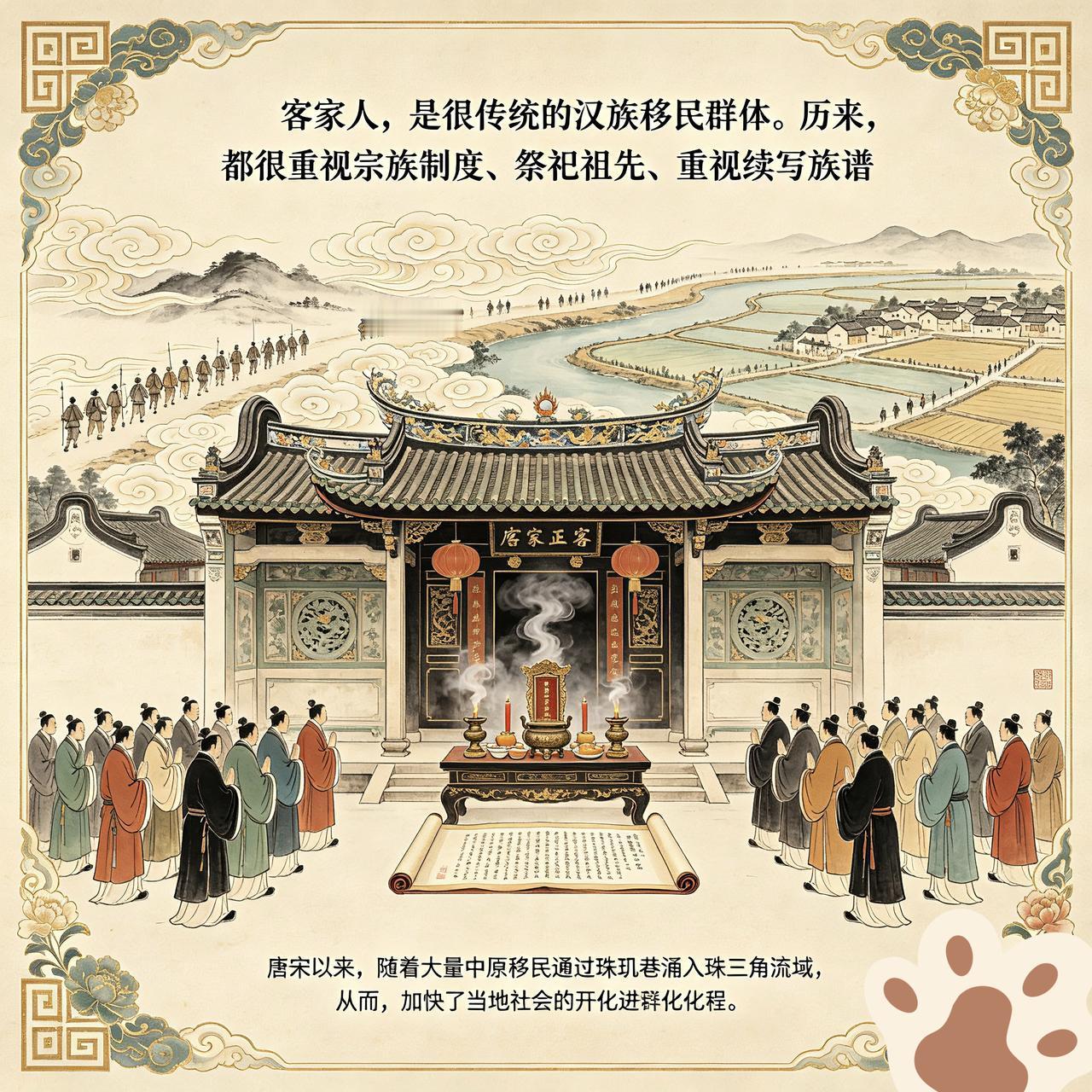 为什么，客家人历来，都很重视宗族制度、祭祀祖先、重视续写族谱……？
客家人，远离