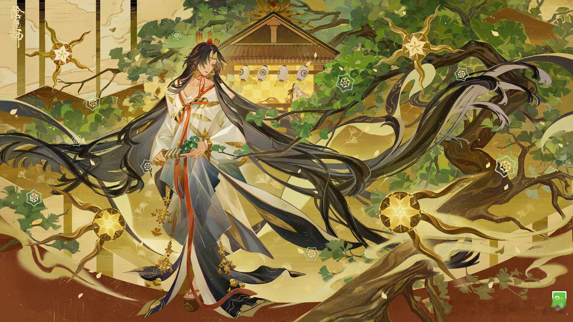 阴阳师手游 八月花合战皮肤 卑弥呼「百仞青松」 