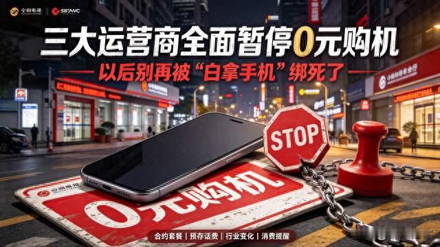 以后没白拿的手机了！三大运营商全面叫停 0 元机，套路终于结束