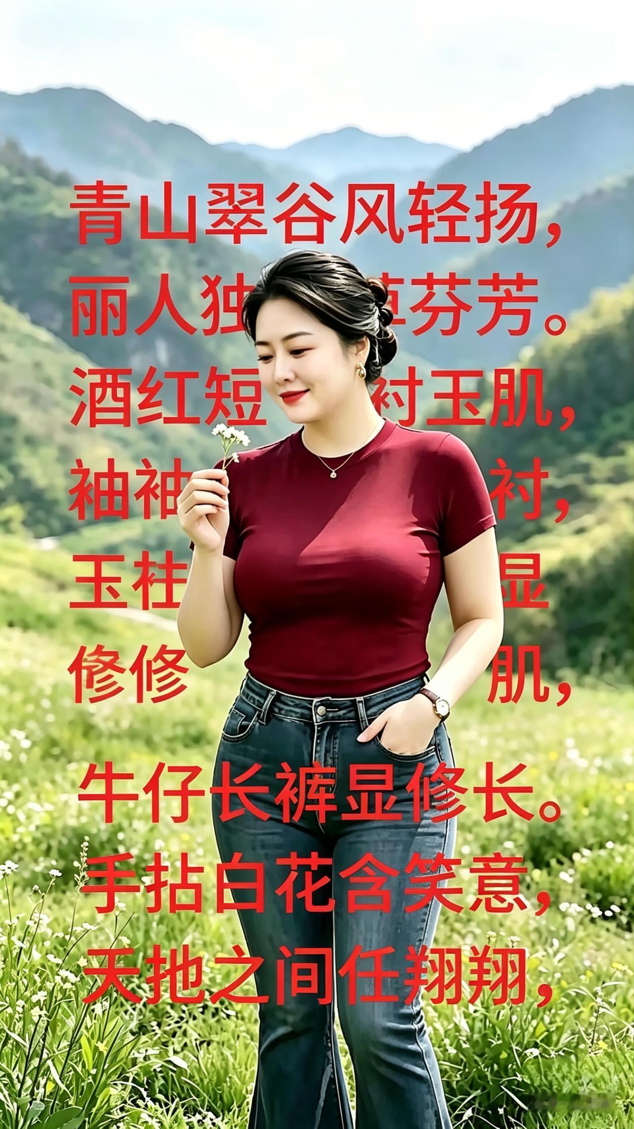 此图八句诗，有的句子被美女被美女身体挡了，邀读者写出一一
