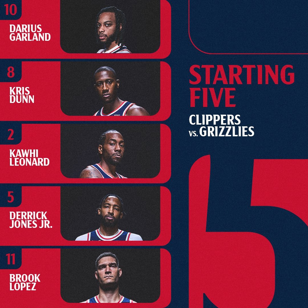 快船客场背靠背第二场，莱昂纳德继续出战，而且加兰迎来了快船生涯第一次首发。快船v