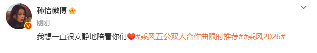 孙怡我想一直很安静地陪着你们孙怡想唱一直很安静 孙怡我想一直很安静地陪着你们~！