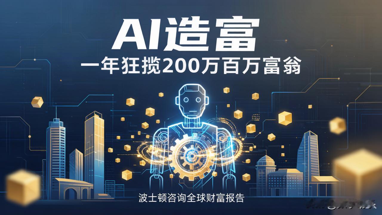 🔥炸了！AI造富，一年狂揽200万百万富翁！

波士顿咨询刚刚发布的《全球财富