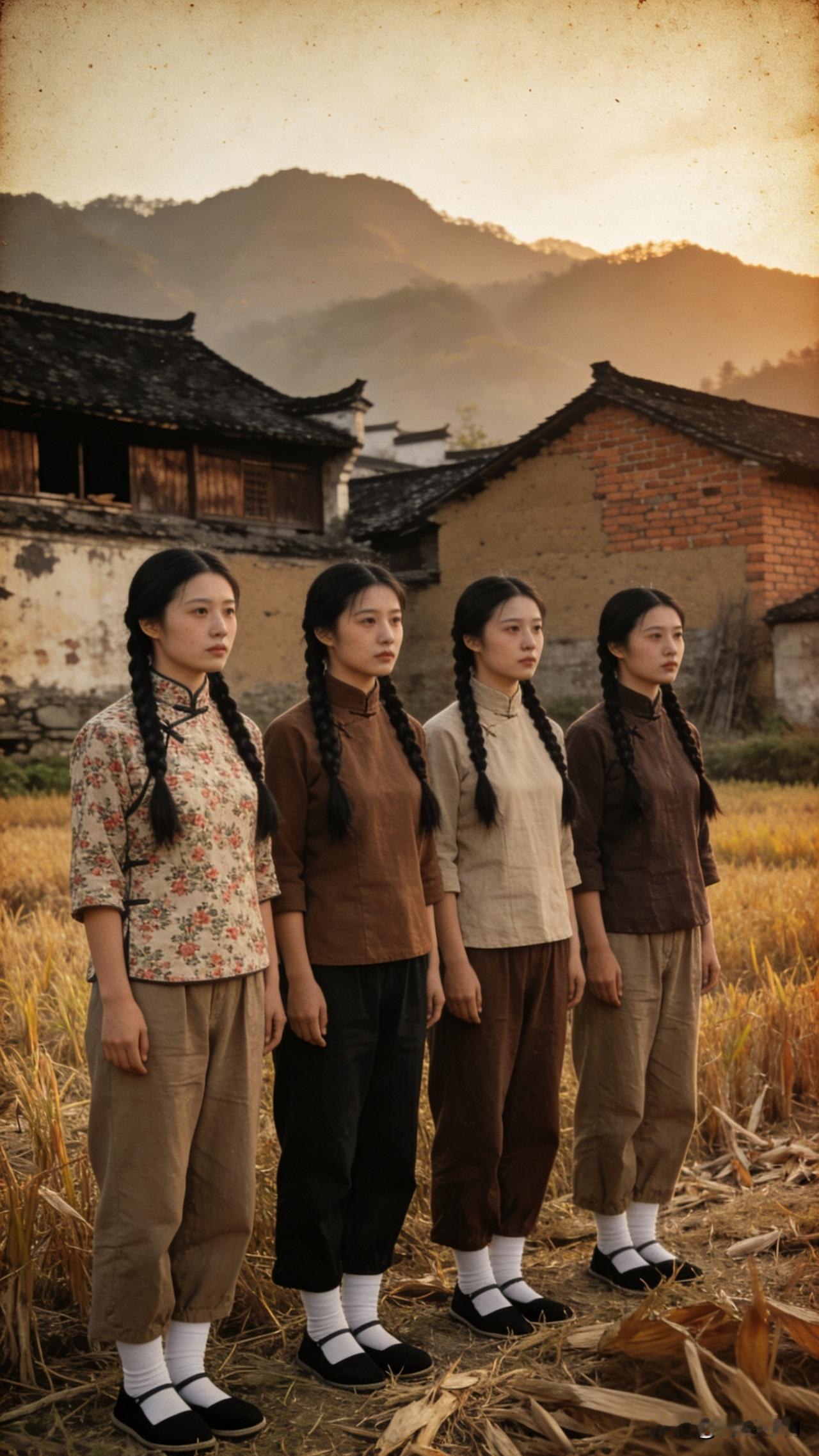 4个姑娘站在稻田里的老照片，看完突然懂了妈妈那辈的青春
 
这张泛黄的照片里，4