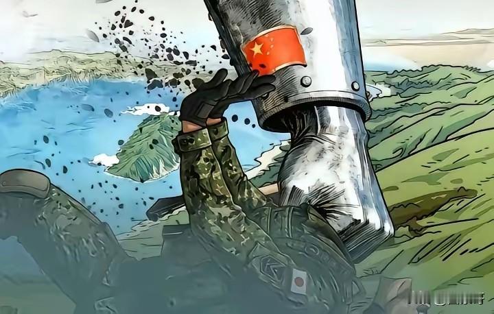 太威武霸气了！
有网友做了一张图，实在是非常应景：咱们中国的铁拳，正在击倒砸碎日