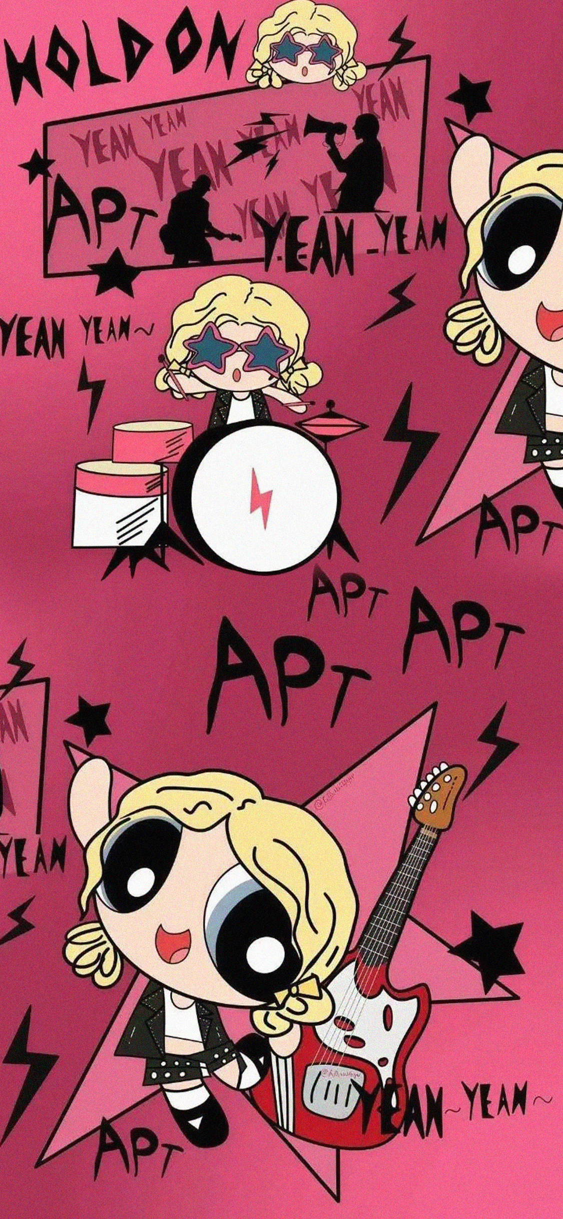 粉丝心愿486 APT 壁纸 专辑素材不太够，做了几张ROSE的 #女生加油# 