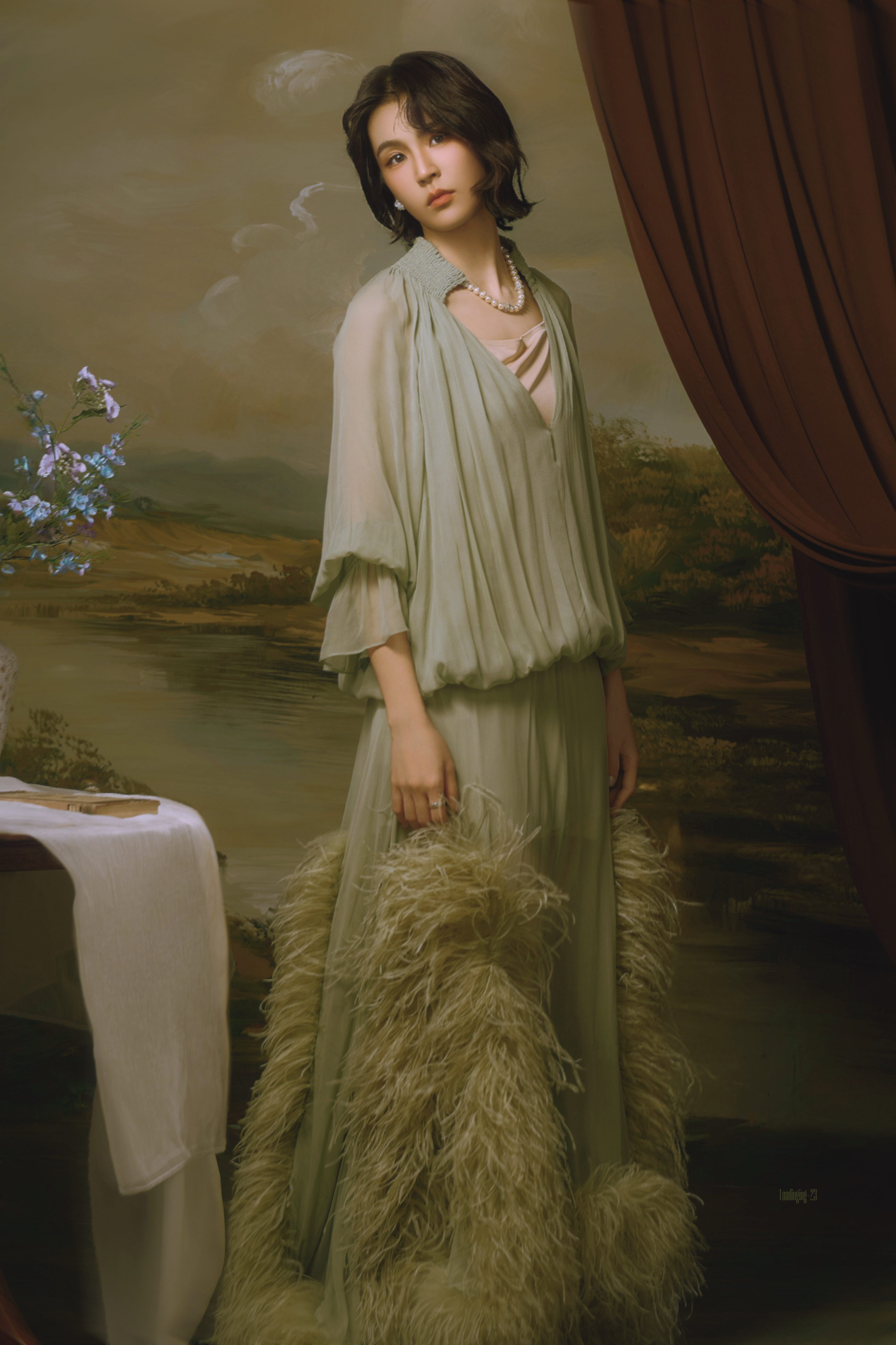 曾沛慈 戴珍珠耳环的少女.浪姐四公妆造图浪姐直播曾沛慈嗓子哑成这样