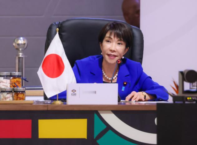 11月23日晚，高市早苗在结束了20国集团(G20)峰会之后，在南非举办了记者会