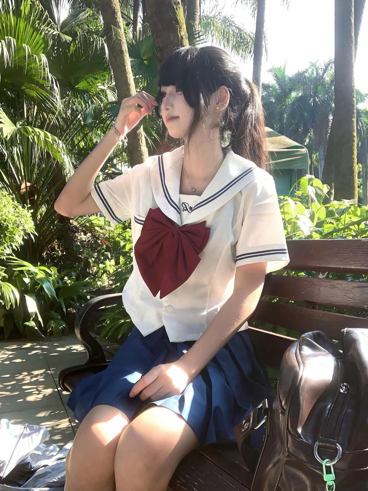 永远太遥远 如果明天你还在 那就足够了。少女感夏日ootd 夏季jk穿搭