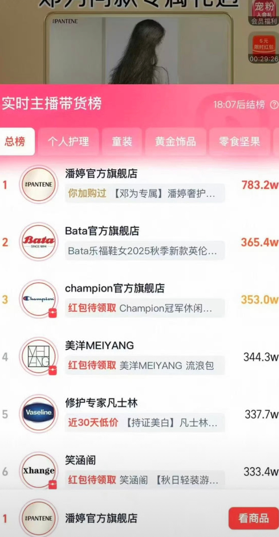 邓为就是带货第一啊，还有什么比真金白银更有说服力？！！！ ​​​