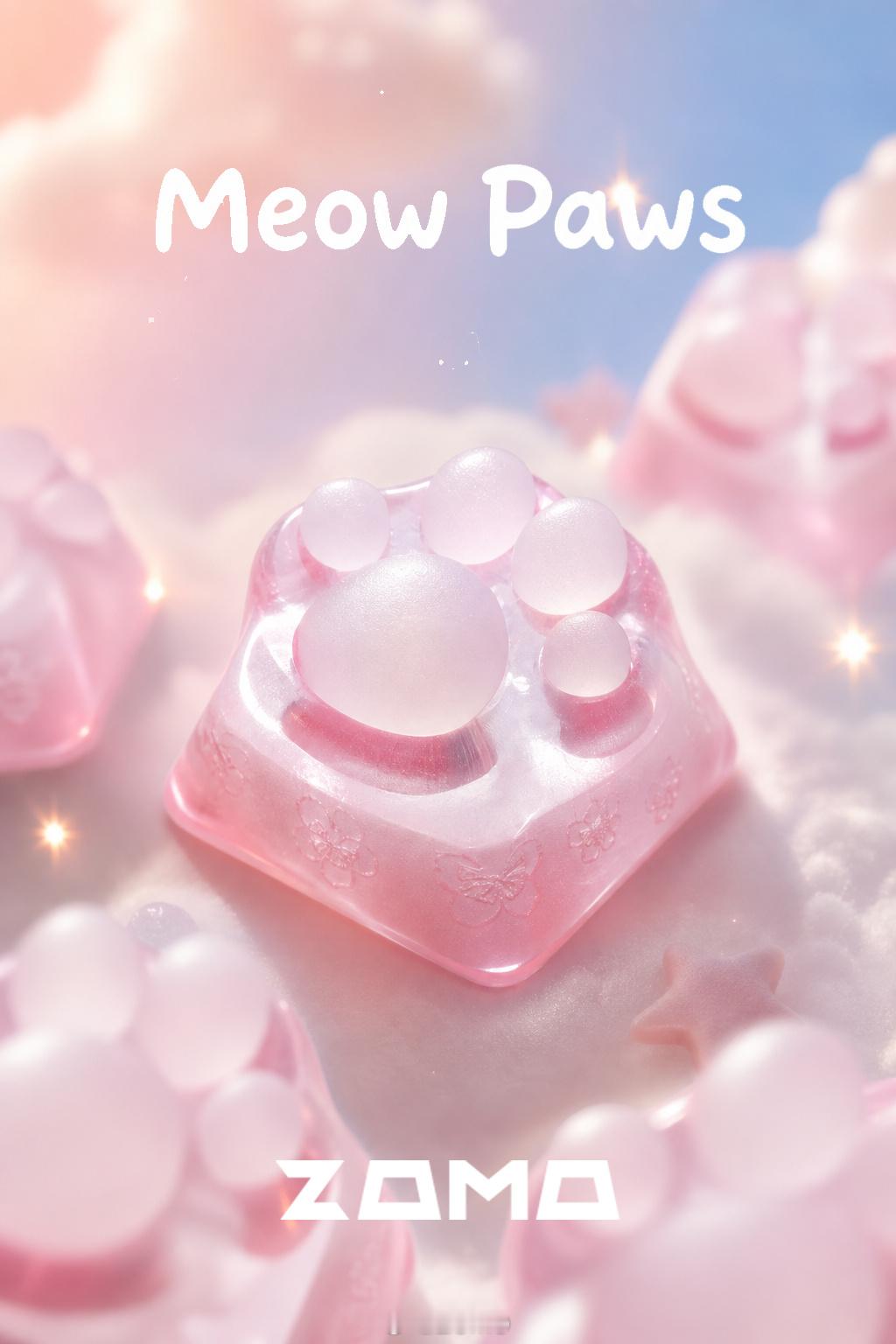 你是不是有点可爱过头了樱花粉猫爪软 fufu～侧面藏着小巧印花，打字瞬间被可爱狠