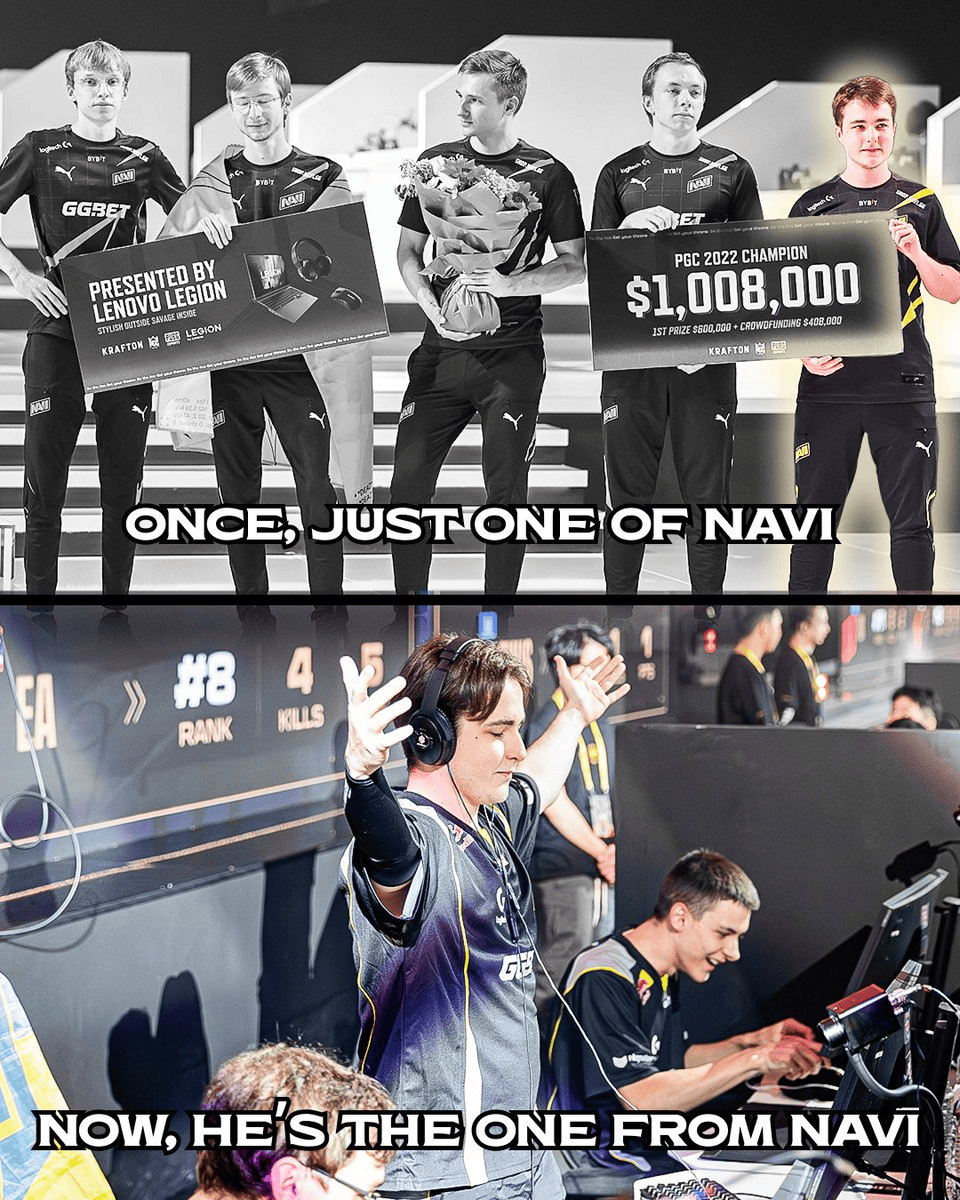 PUBG赛事官方社媒更新：NAVI的传承！