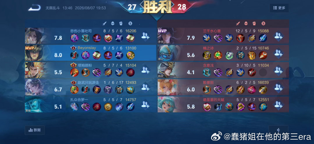 笑死我了刚刚打了把娱乐，这个裴擒虎开麦骂了我五分钟，说我抢他人头。把这个男的气得