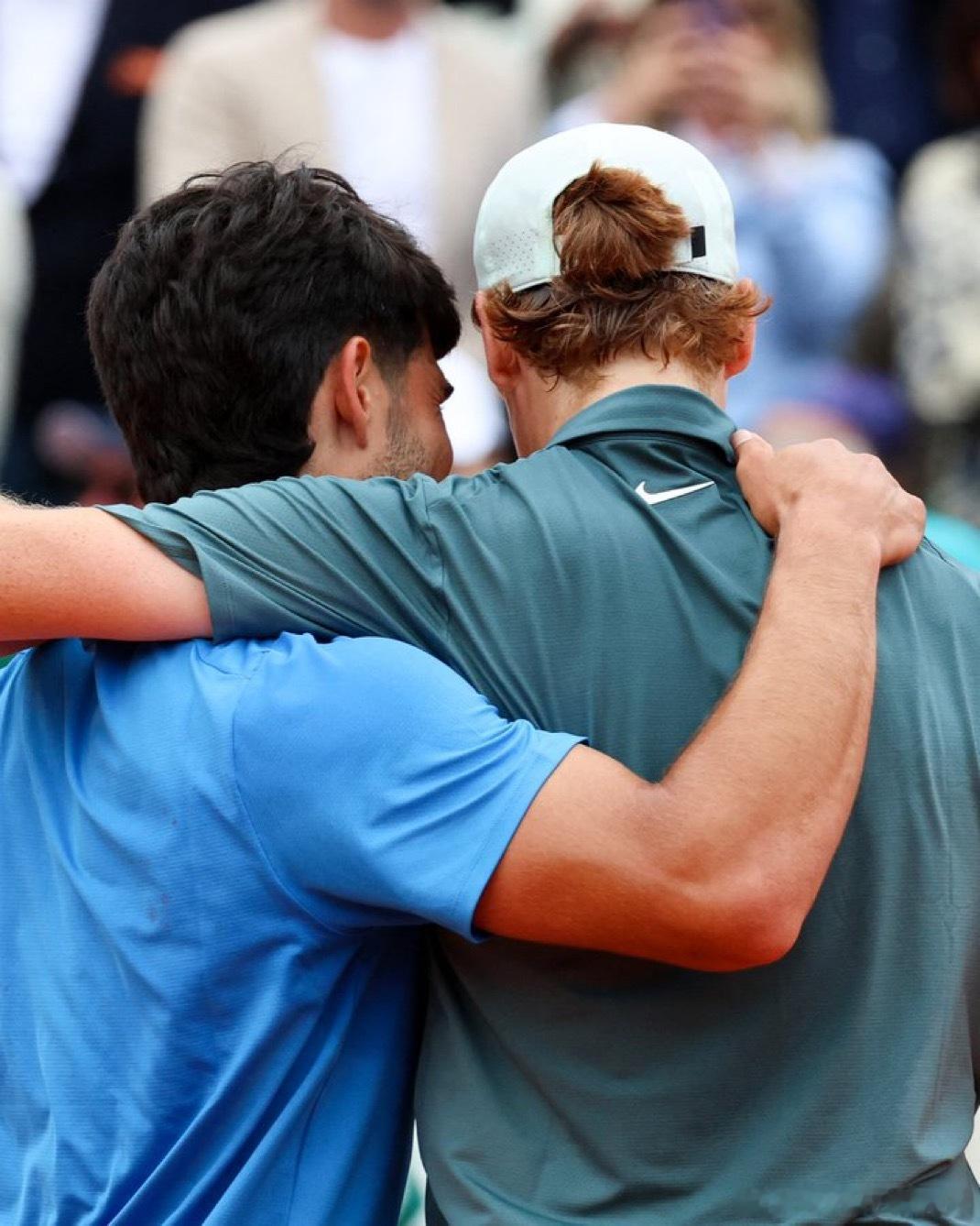 双子星对于大赛冠军的统治力自2024年起，在辛纳与阿尔卡拉斯共同参赛的24项赛事