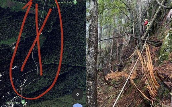 加拿大一名登山客徒步旅行时使用Google Maps找路，结果导航上竟然出现了一