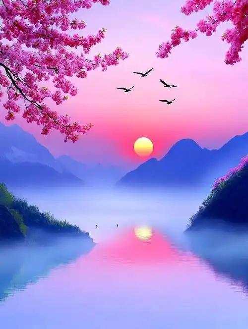 下联：紫雾浴朝阳。

（图片来自网络）