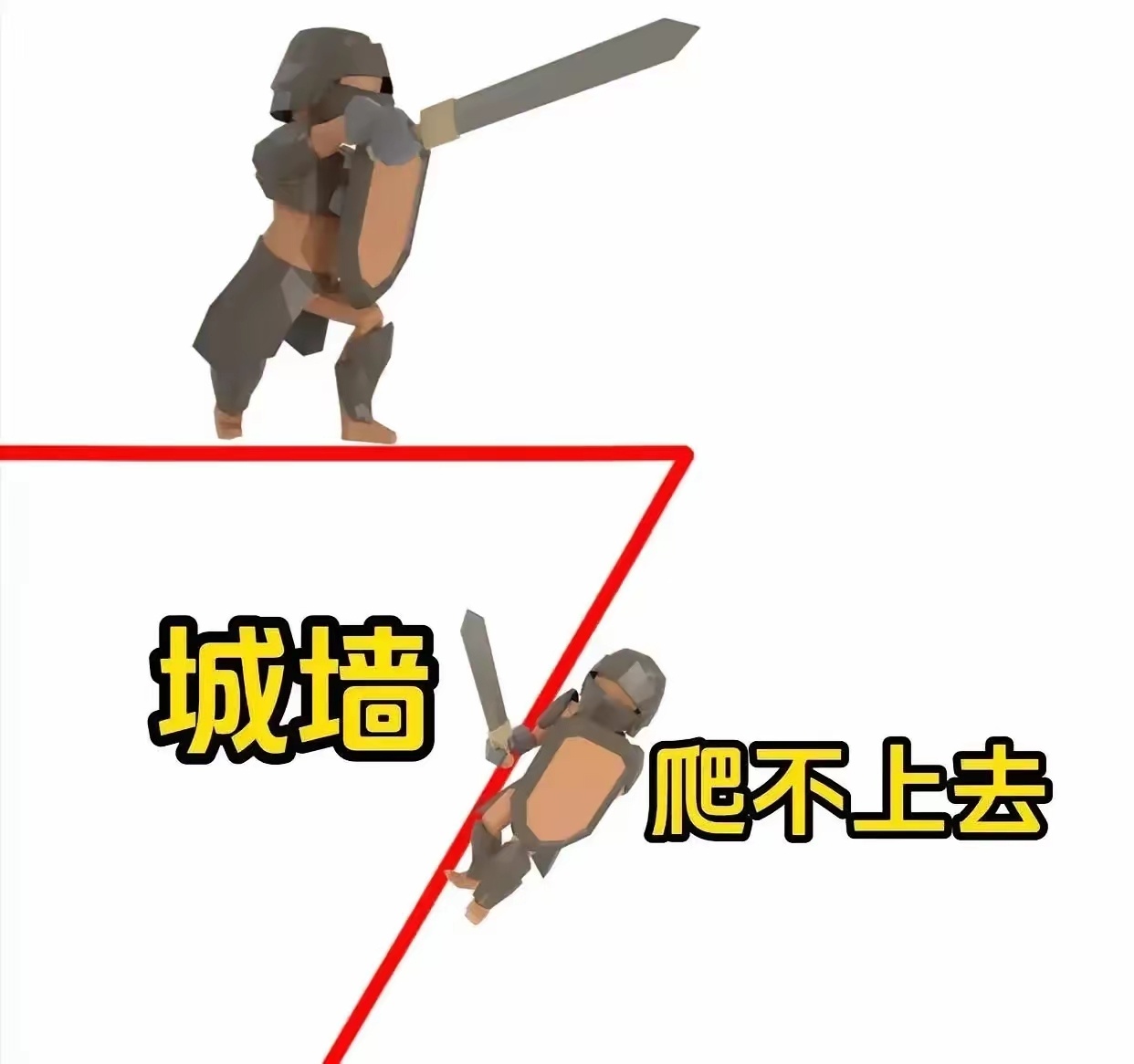 古代城墙为啥不建成图中这样？这样的城墙防止敌人爬上来进攻不更有效吗？ 