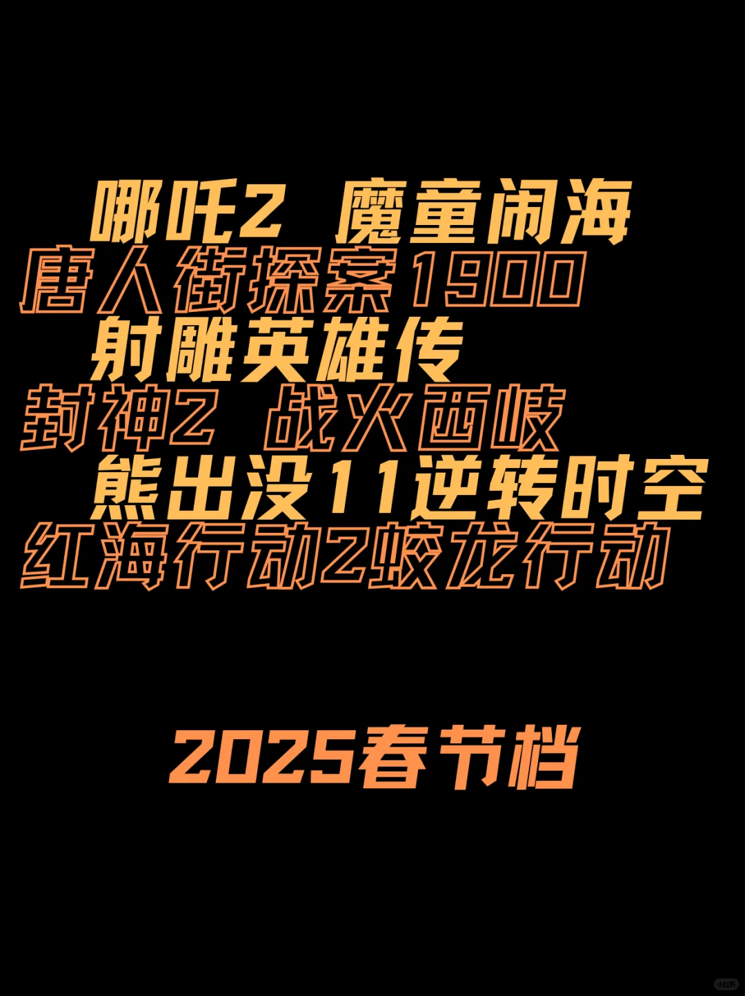 2025 最强春节档，看几部？