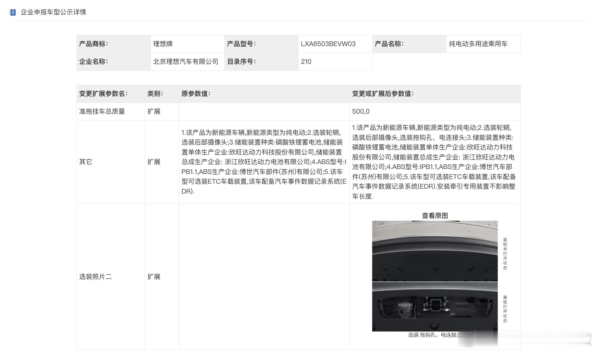 理想 i6 提供了拖车钩选装，这样才对嘛。新能源汽车大v聊车 ​​​