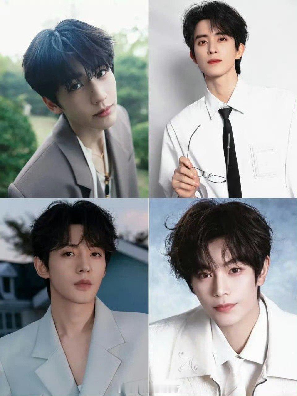 内娱95🥜大众公认四大浓颜系男神天花板盘点🈶，大家认同吗？张凌赫 敖瑞鹏 邓