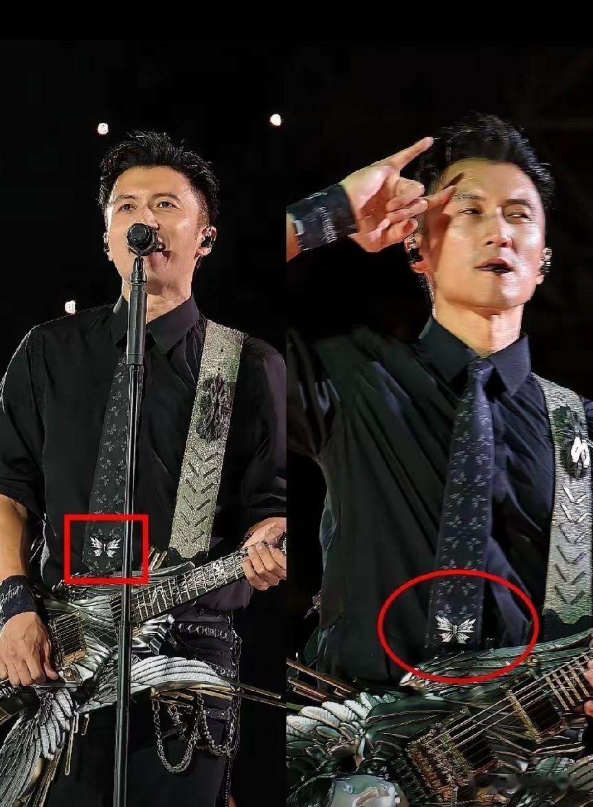 父亲刚去世，还要在演唱会上搞“蝴蝶”爱情营销，而且两人在腰间纹了蝴蝶情侣纹身
一