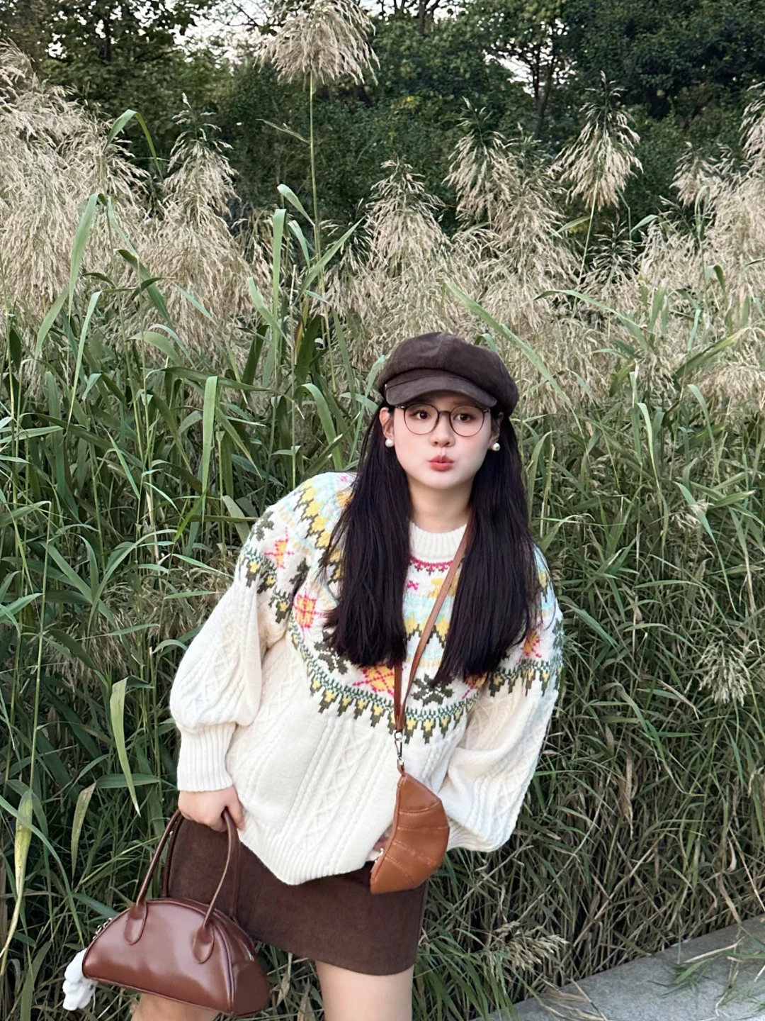 微胖穿搭|🍂秋日氛围感！费尔岛毛衣的慵懒～