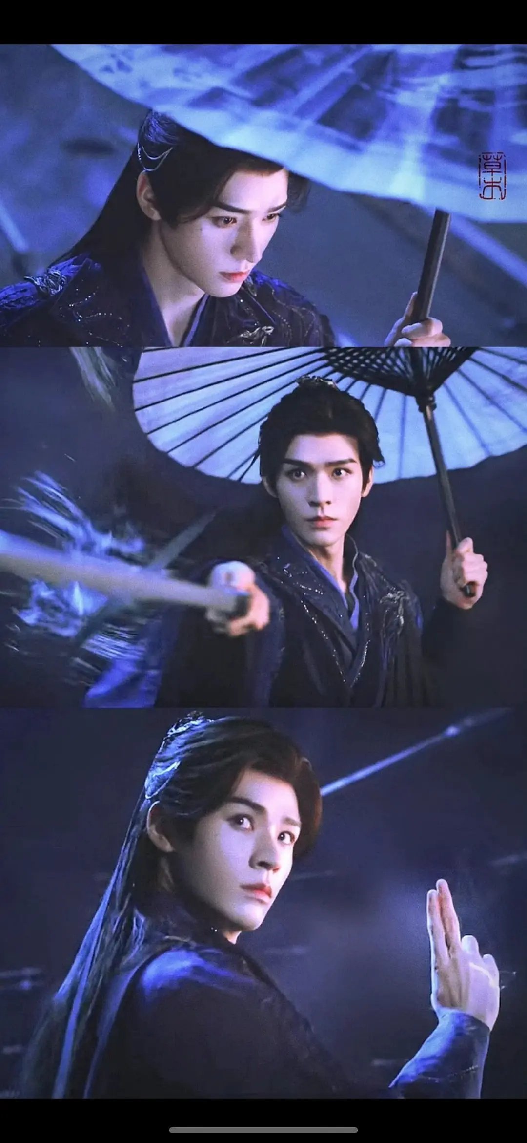 龚俊在武侠打戏姿态他好像真在打，是有力度的，可贵在姿态身形真的美好，目前来看无人