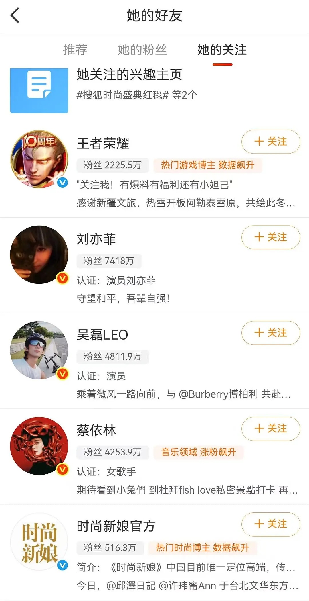 宝格丽真的要大换血了 杨洋范丞丞许凯都取关了现在关注只有三个明星分别是蔡依林 吴