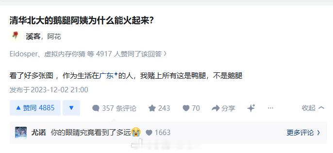鹅腿阿姨卖的是鸭腿  还得是广东人。鹅鸭杀里领先三年。 