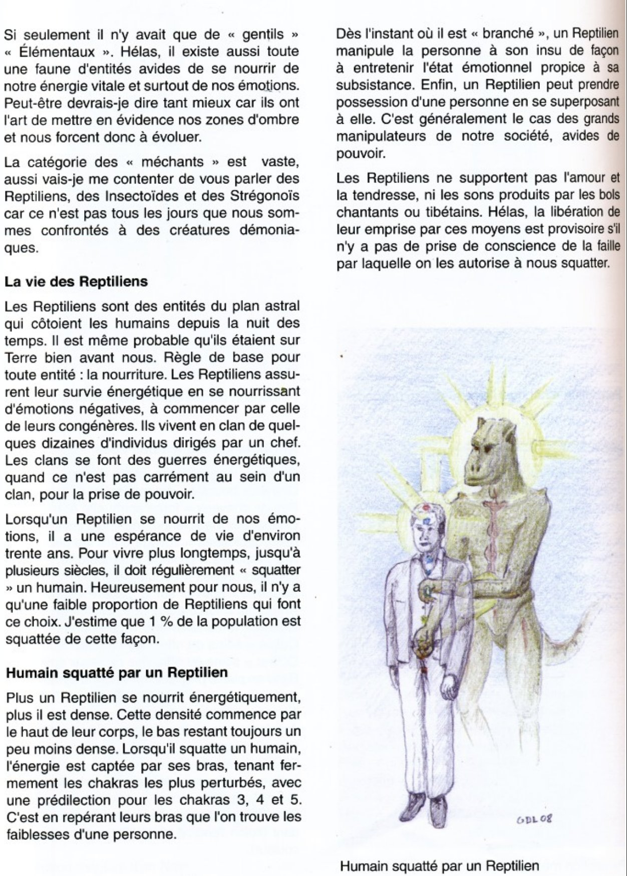 一位法国通灵者Stéphane Cardinaux看到了爬行动物般的生物，它们在