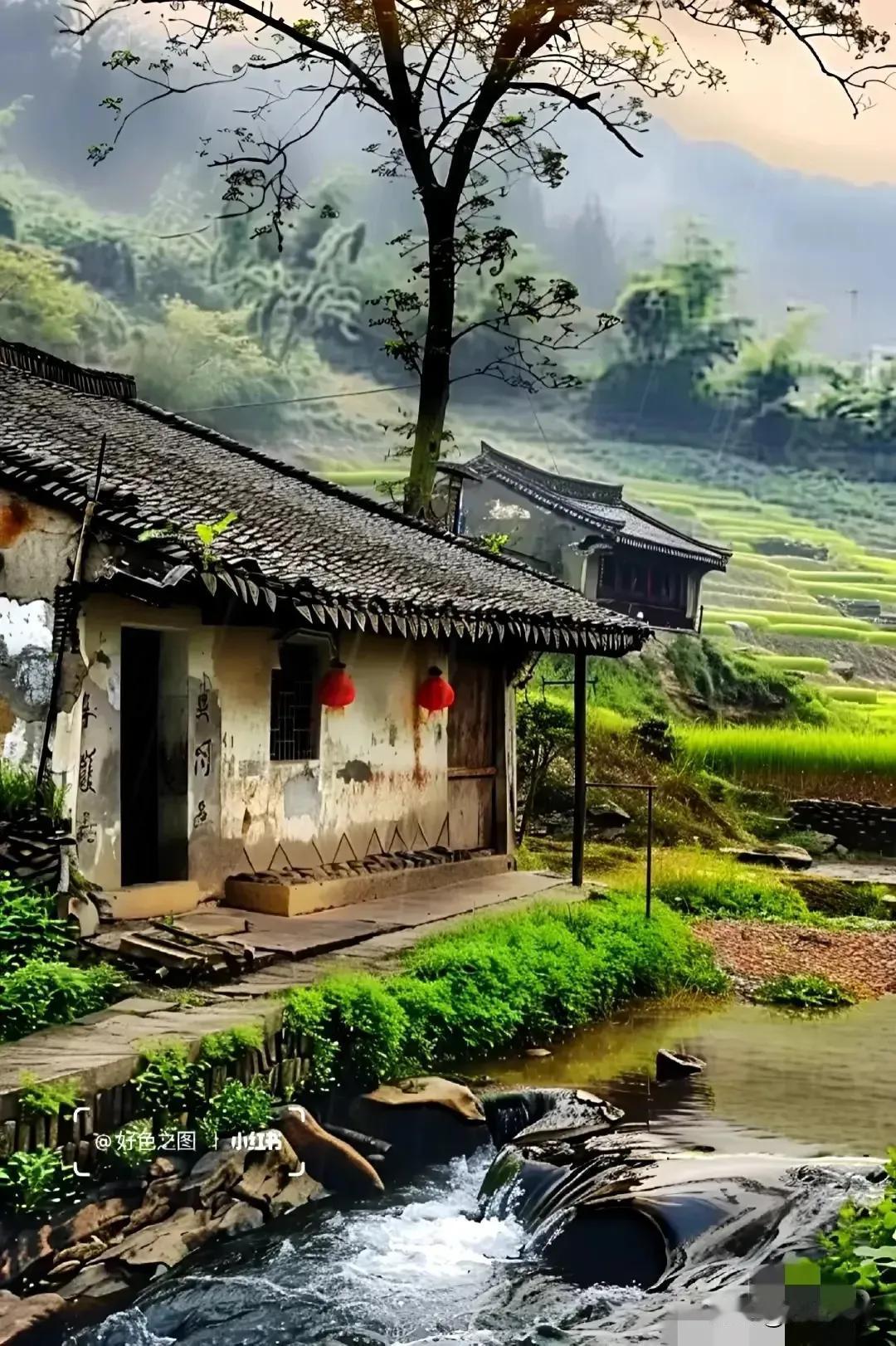 犬立柴门守寒夜，
妻于炕上缝棉衣。
横批：《守寒夜与缝棉衣》