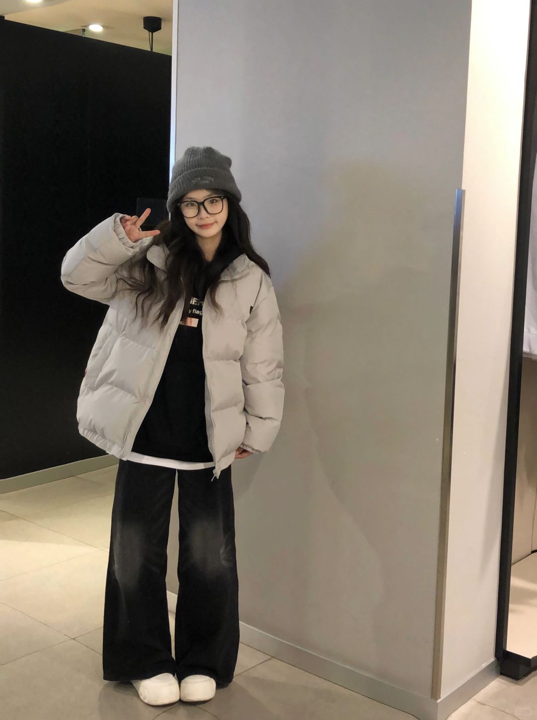 ❄️入冬的第一件灰色羽绒服好好看！！！
