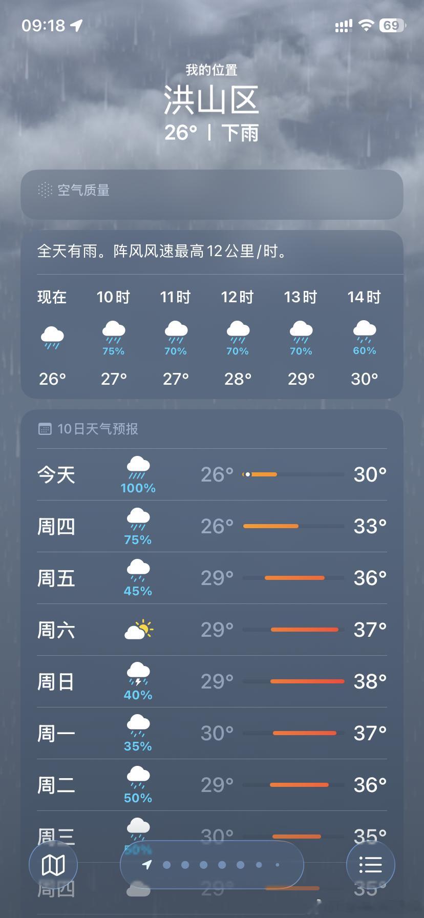 武汉这天气真不错！是我喜欢的类型 