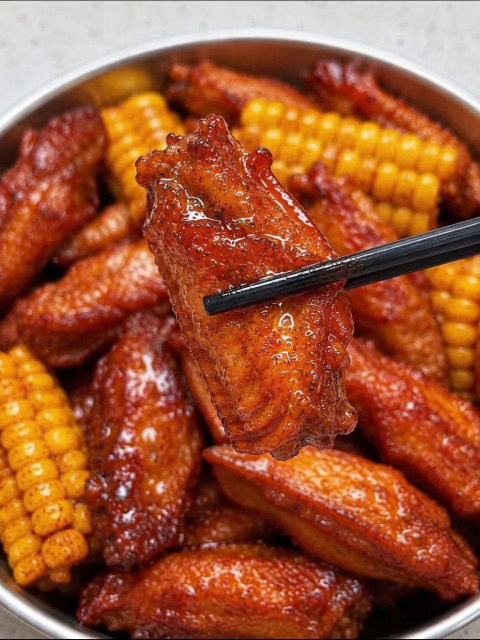 分享这道椒盐玉米鸡翅，没想到玉米搭配鸡翅这么好吃，两种一起啃的快乐谁懂啊！外酥里
