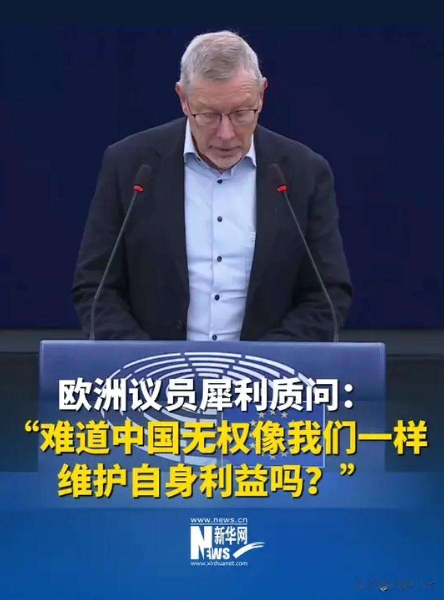 鲁迪·肯纳斯就这么一句话，直接把整个欧洲议会干沉默了。
 
“难道中国，就没有权