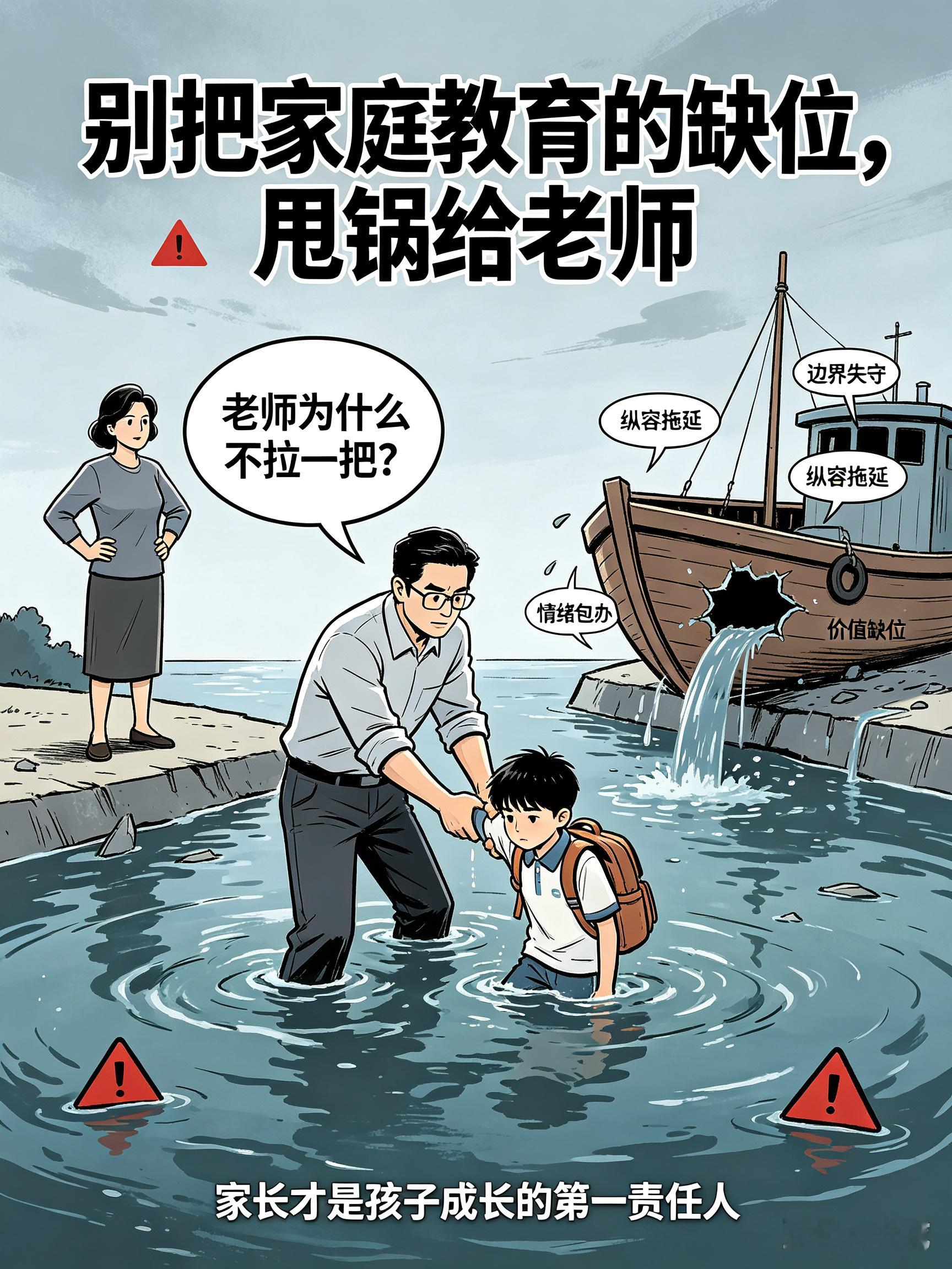 【别再拿“老师拉不动”，掩盖家庭教育的缺位】老师为什么不拉一把差生这个话题吵上热