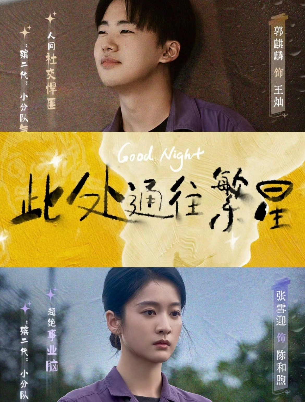 王鸥、郭麒麟、张雪迎剧集《此处通往繁星》从单平台改为双平台播出 