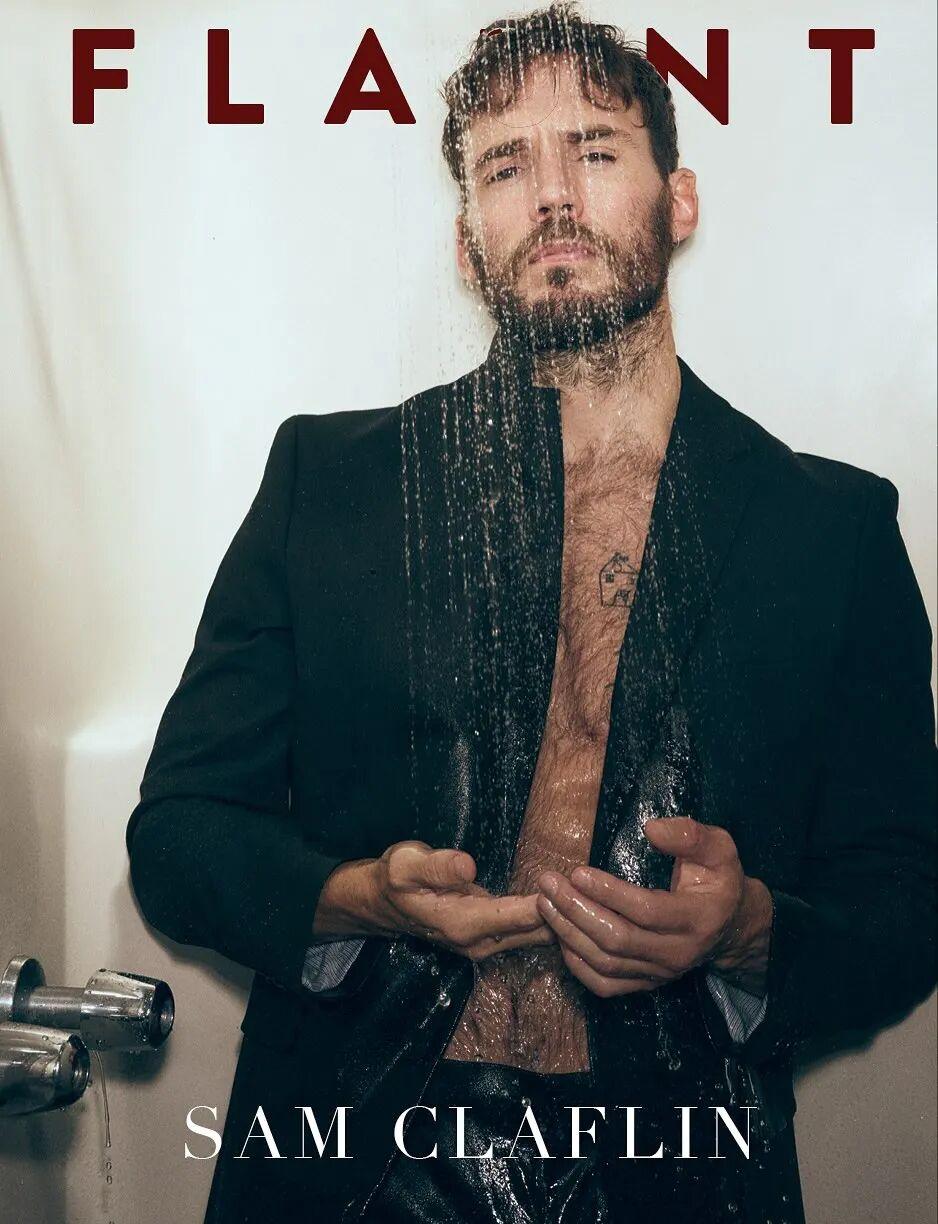 今年39岁的英国男星 Sam Claflin（山姆·克拉弗林）近期登上了时尚杂志