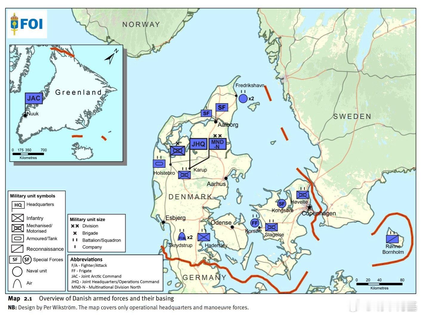 丹麦武装部队部署图，这点儿渣渣怎么抵挡格陵兰岛的美军[笑cry]来源：Поиск