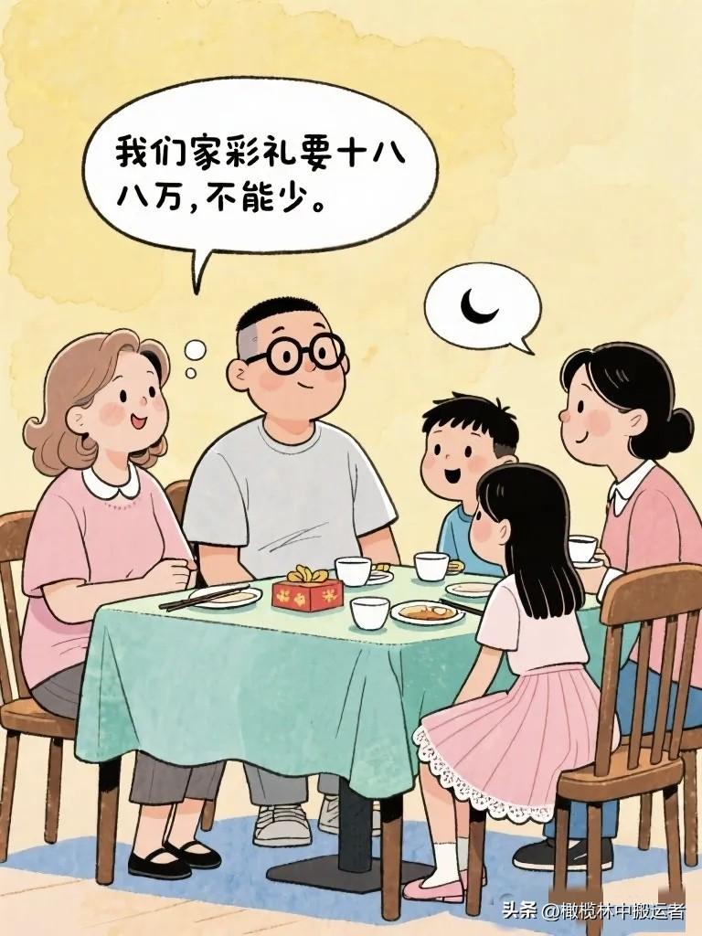 有哪些好看的漫画图搞笑漫画：相亲女方：“我们家彩礼要十八万，不能少。”男方：“彩