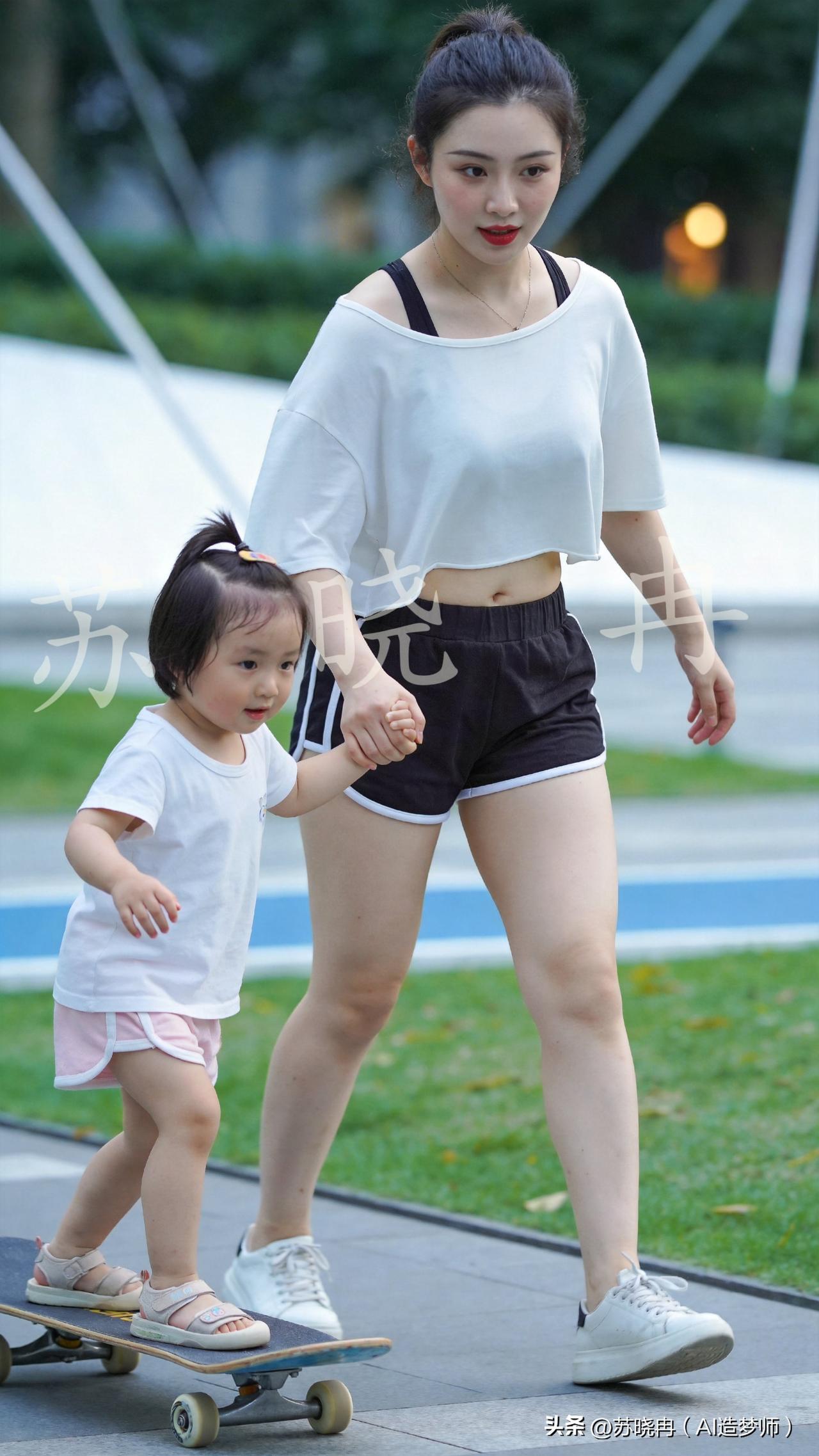 陪娃玩滑板，高质量的亲子陪伴

深圳这几天是真热起来了，太阳一晒就满头汗，晚饭前