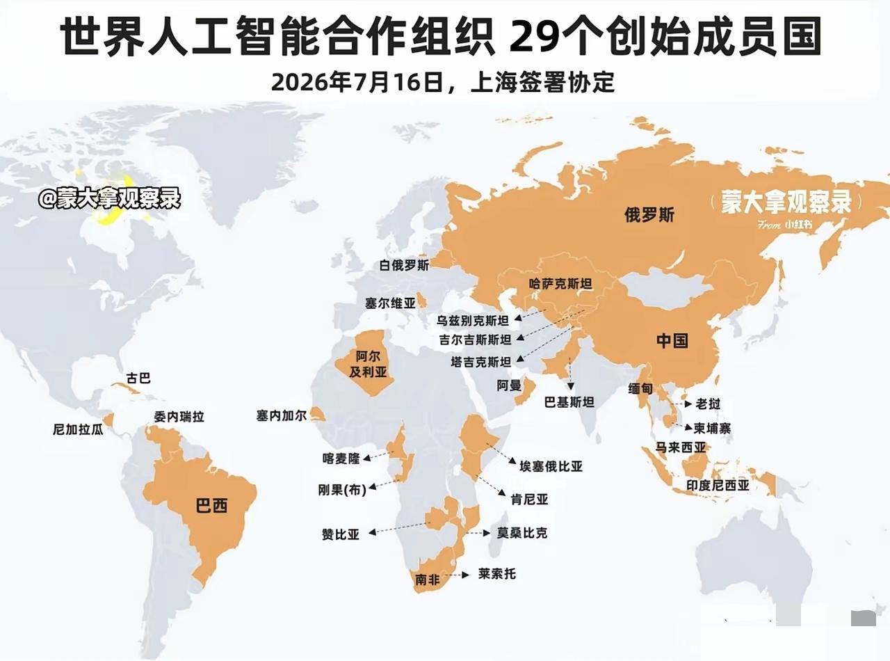 ✨未来社会主义阵营的基本盘已经初现✨

✦ "世界人工智能合作组织"成立了，这回